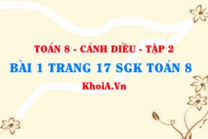 Bài 1 trang 17 Toán 8 Cánh Diều Tập 2
